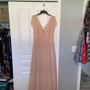 Lulu’s blush nude dress